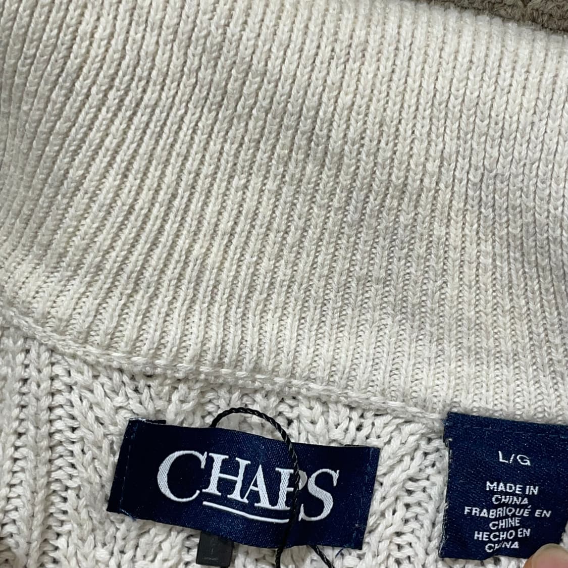 (L) CHAPS 챕스 카라 니트 상품이미지7