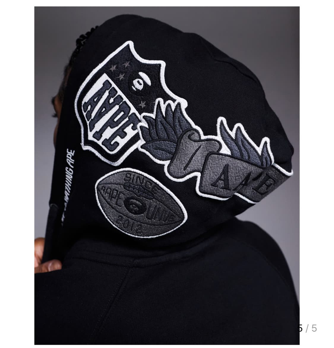 AAPE 에이프 아플리케 집업 후드 s 상품이미지2