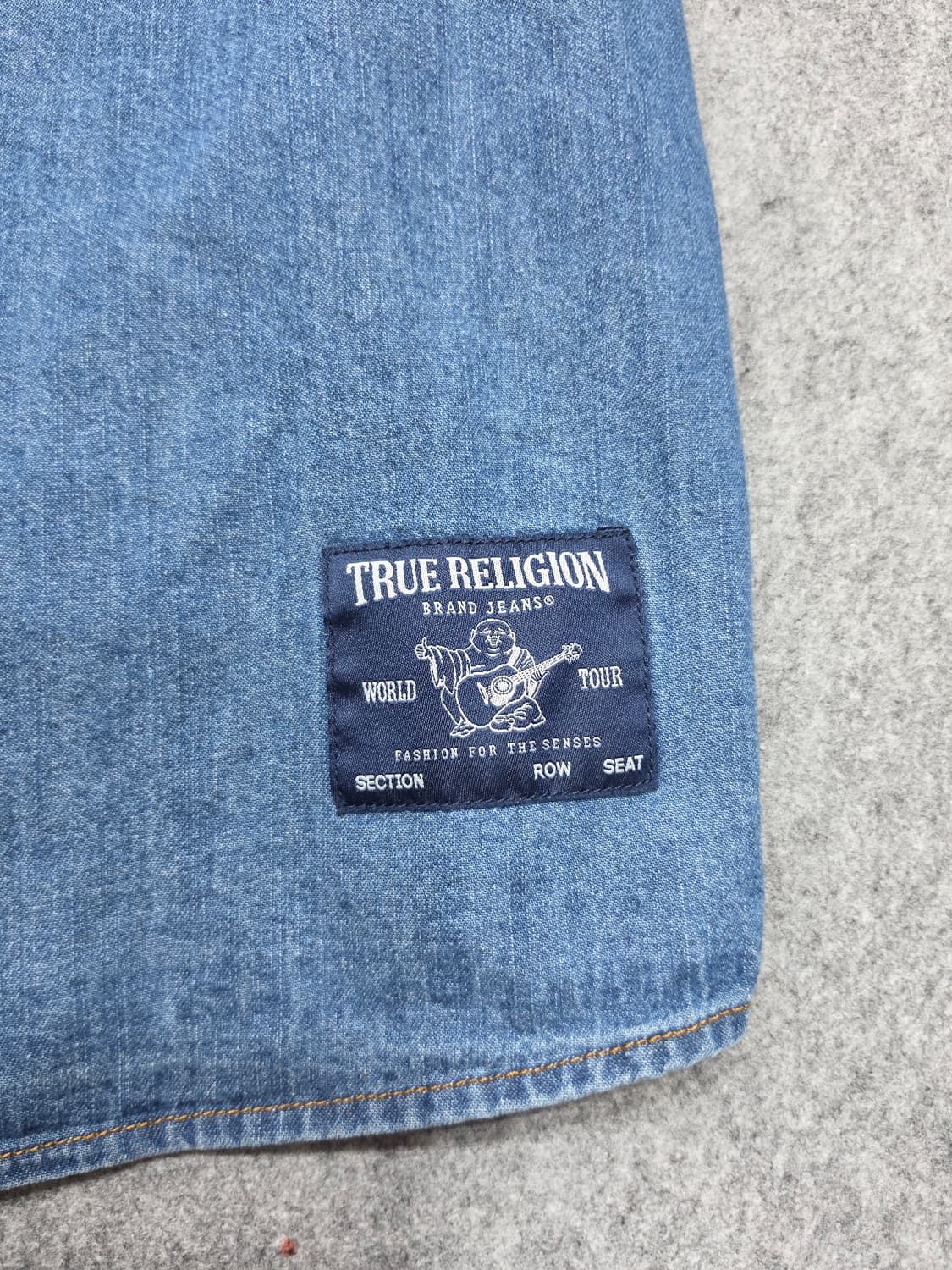 트루릴리젼 샴브레이 워크셔츠 데님 반팔셔츠 2XL 상품이미지4