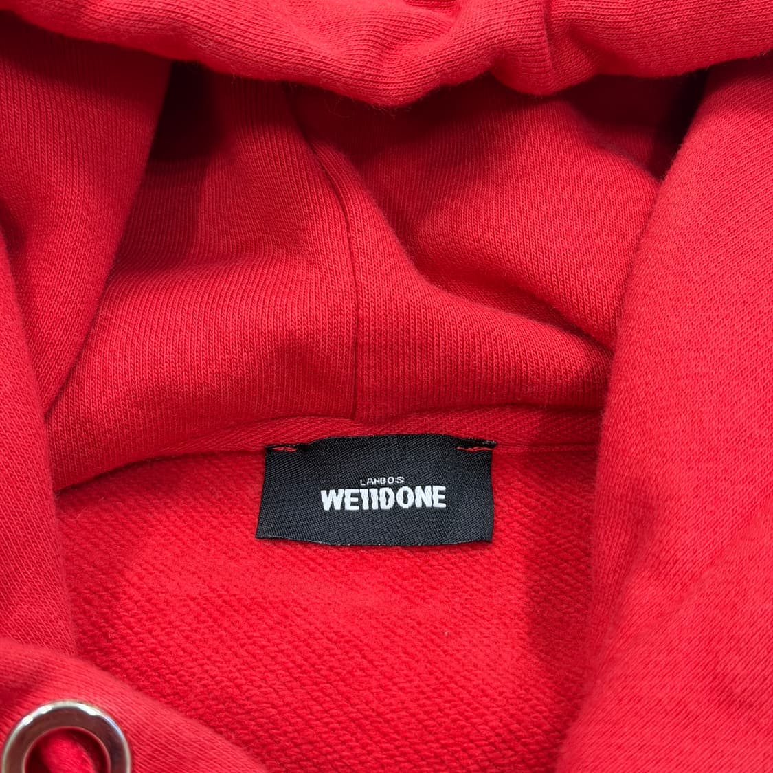 WE11DONE 웰던 스웻 후드티 레드 M 상품이미지5