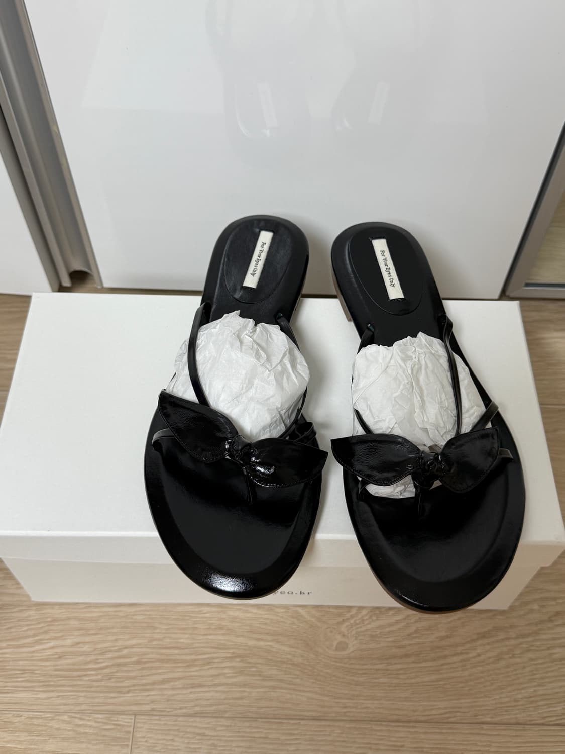 포유어아이즈온리 Cecil Ribbon Sandal 블랙 240사이즈 상품이미지7