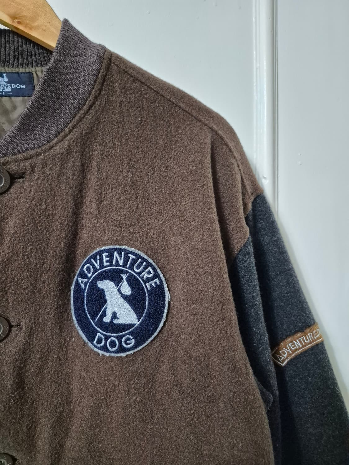 (L)'ADVENTURE DOG' 재팬 빈티지 바시티 자켓 상품이미지3