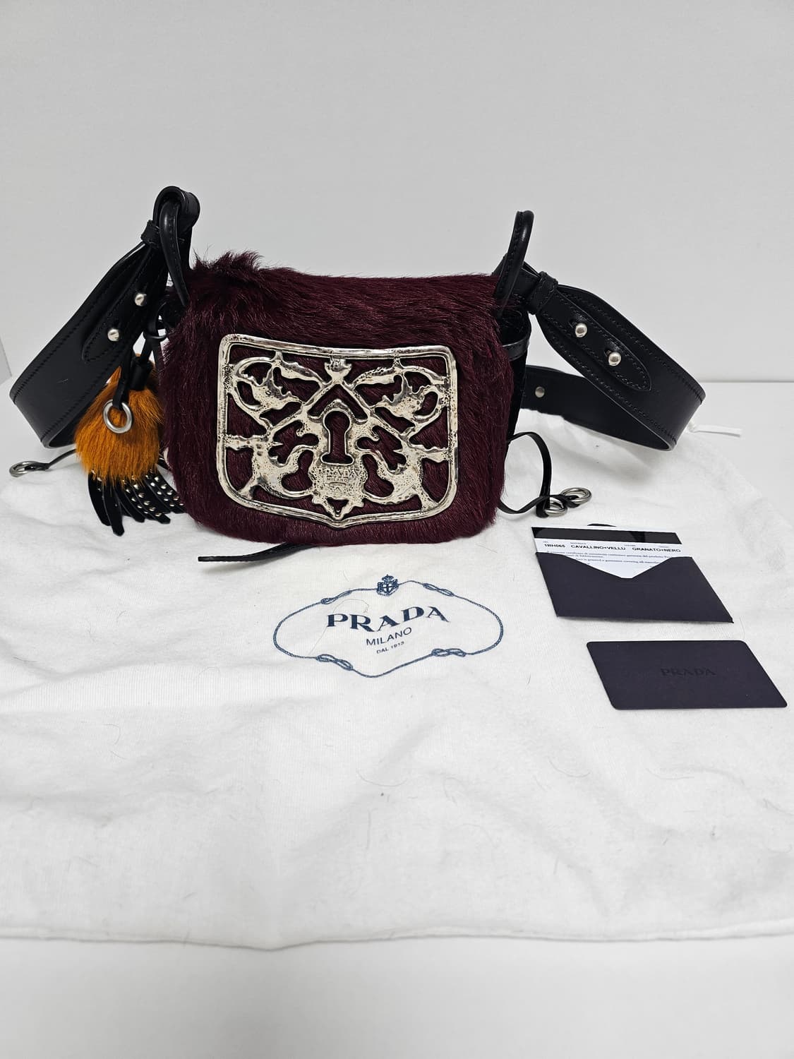 (새상품) 프라다 컬렉션 양털 핸드백 미니백 상품이미지2