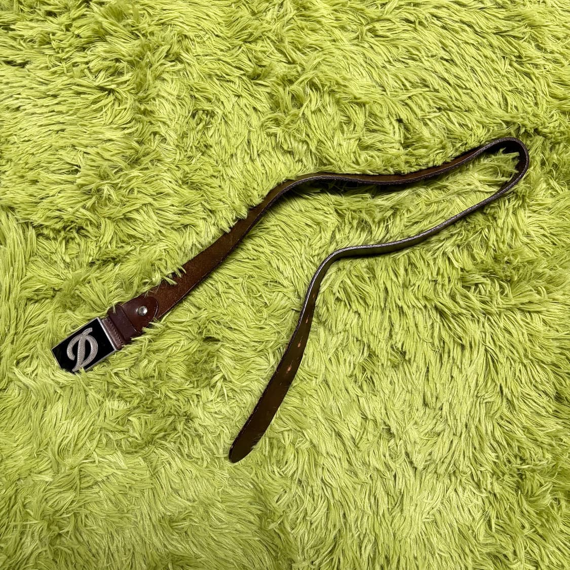 빈티지 빅 버클 레더 벨트 상품이미지3