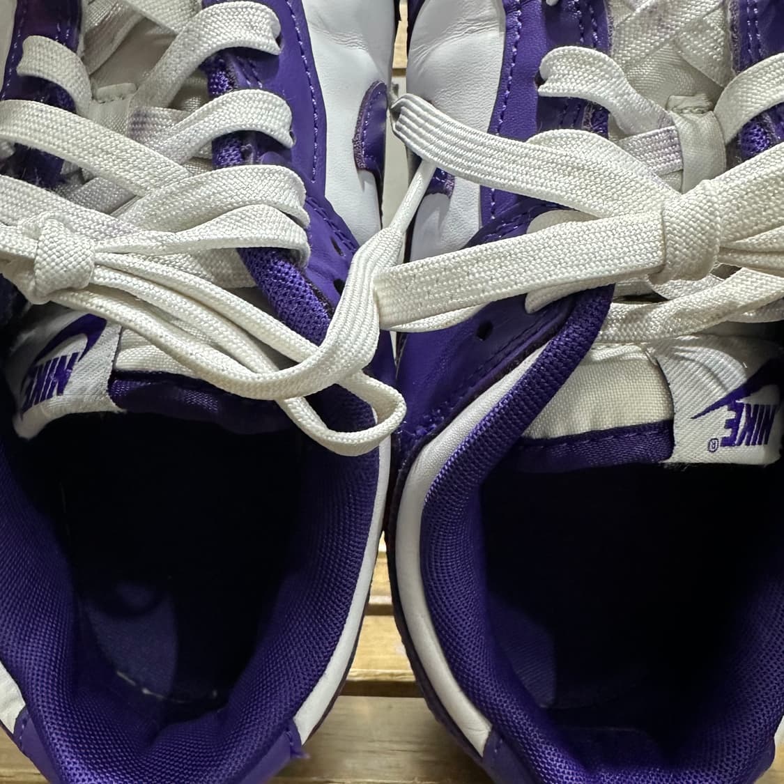 290) 나이키 운동화 남성 남자 신발 덩크 로우 퍼플/화이트 상품이미지8