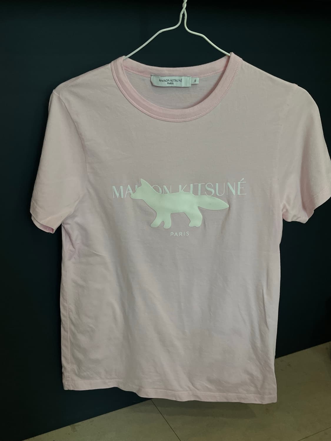 메종키츠네 핑크 반팔 티셔츠 상품이미지1