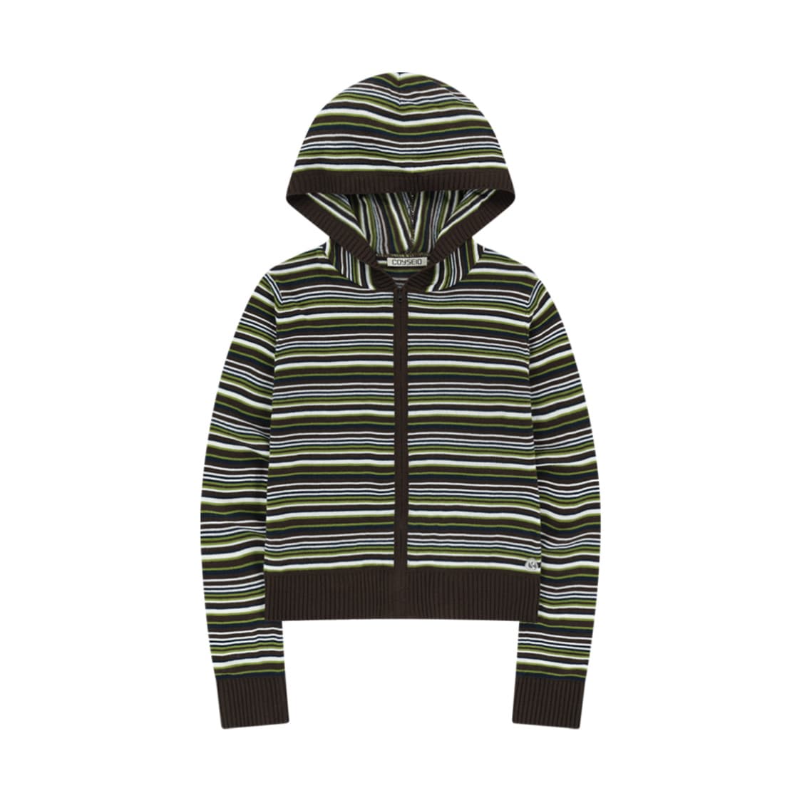 코이세이오 소프트 니트 집업 스트라이프 상품이미지1