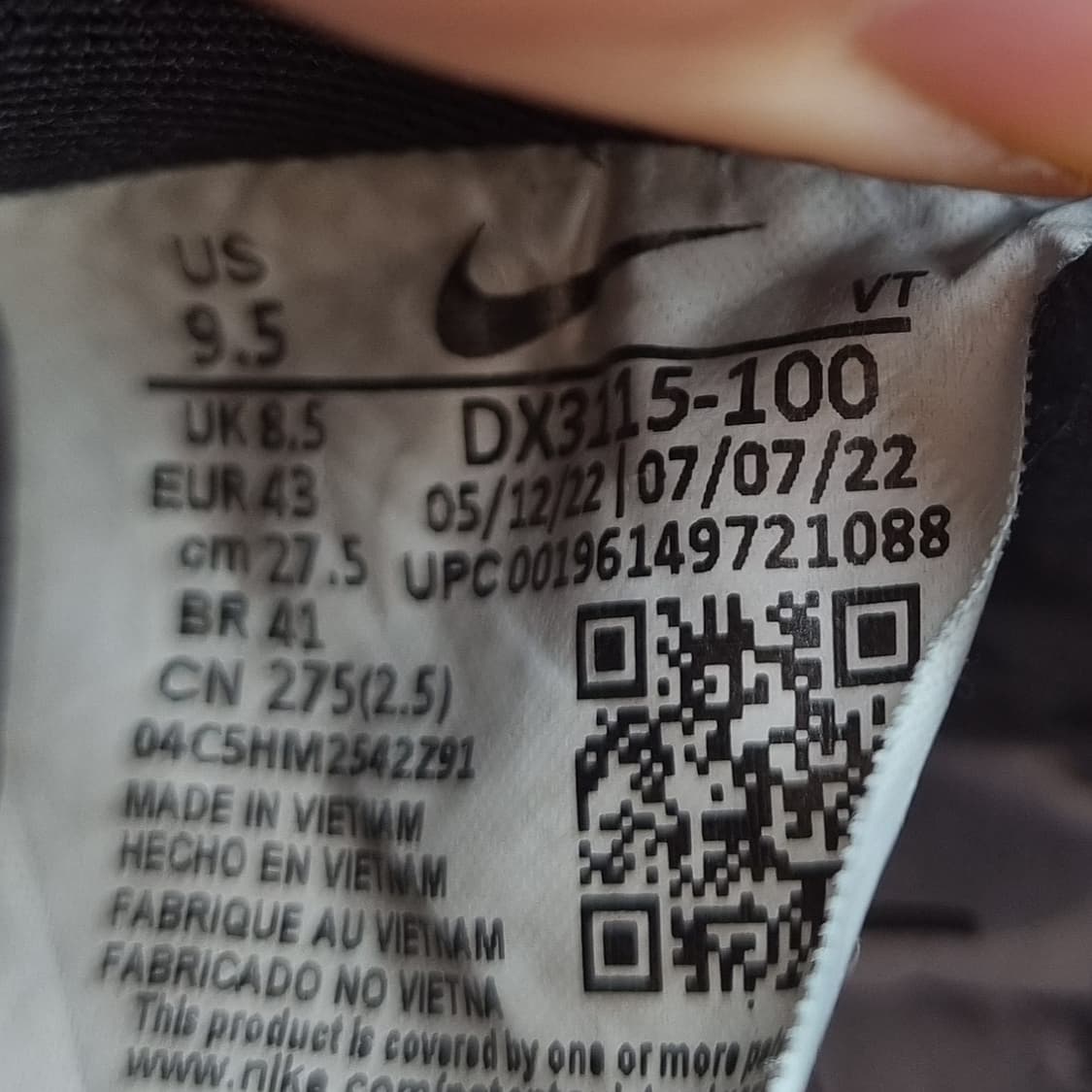 나이키 어어포스1 블랙화이트 남성운동화275  상품이미지6