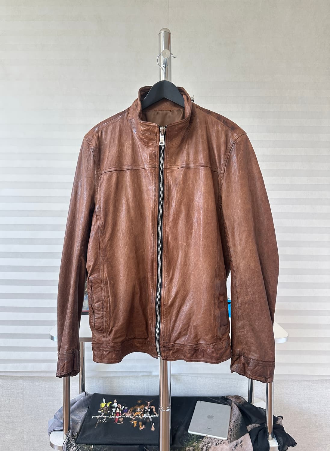 이태리 lambskin 싱글 집업 자켓 상품이미지2