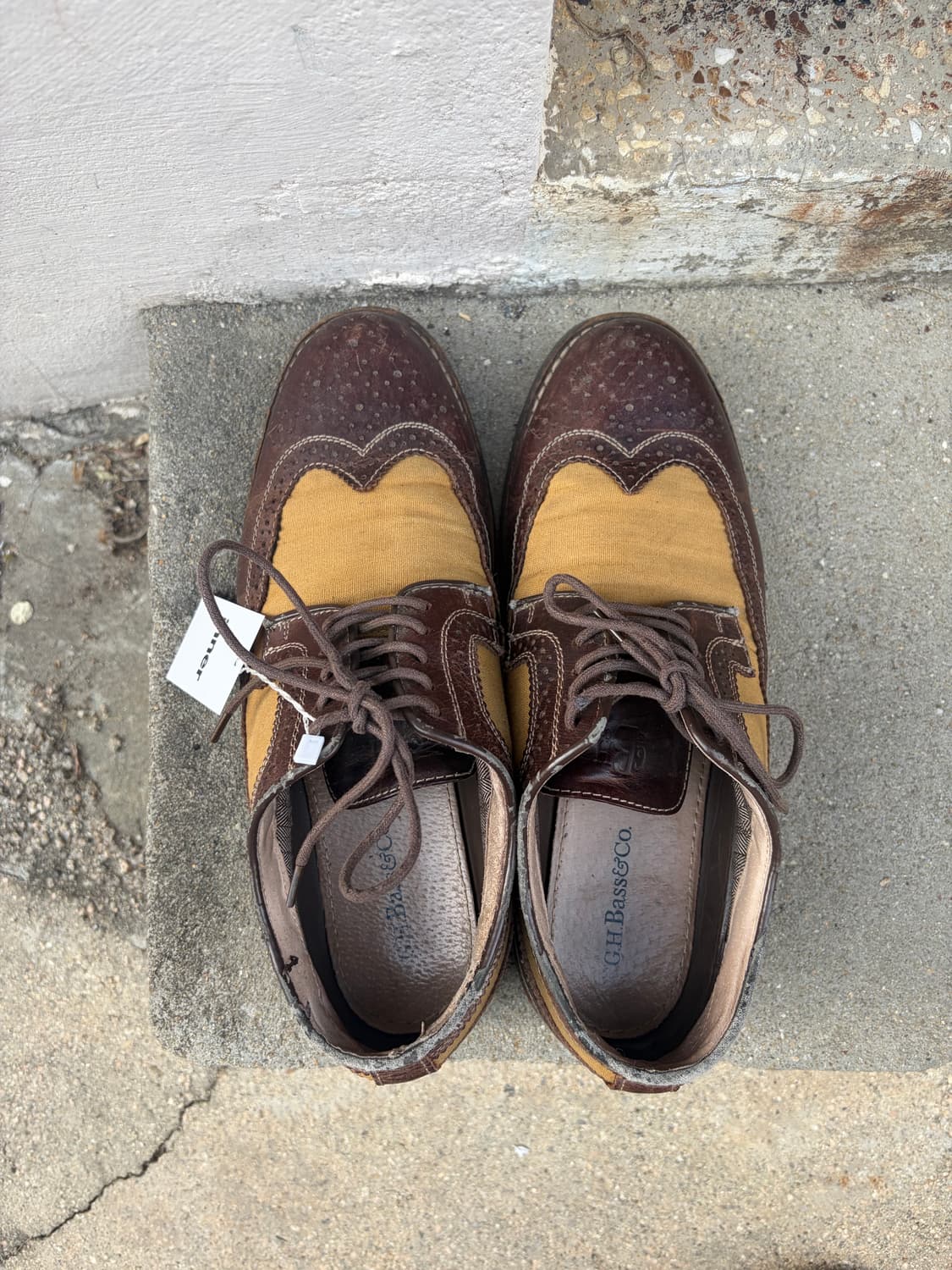 G.H.Bass 투톤 윙팁 캔버스 레더 더비슈즈 270 상품이미지4