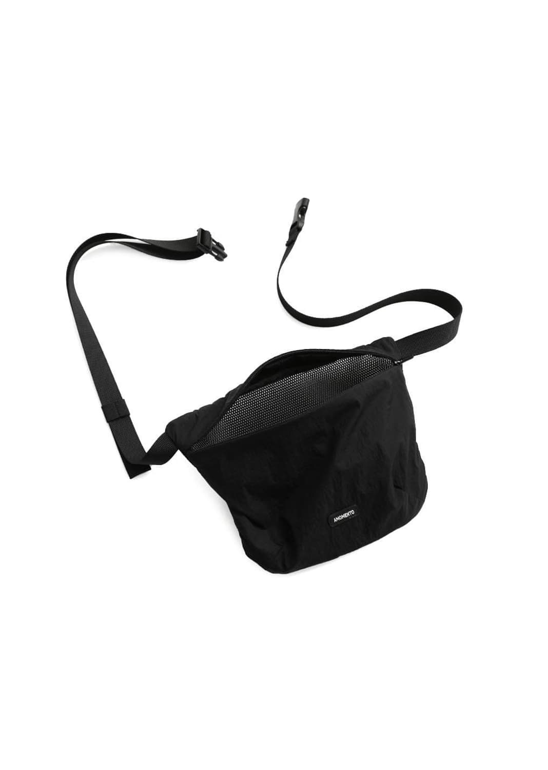AMOMENTO + Sheer Nylon Belt Bag, Black 상품이미지1