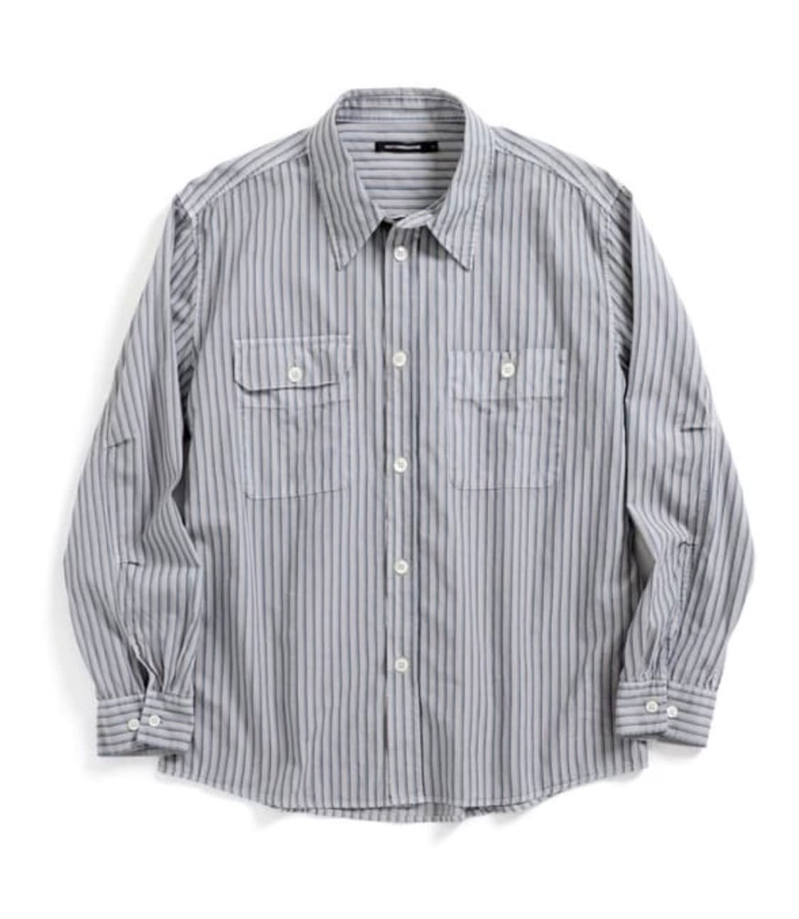 해칭룸 투포켓 다이드 스트라이프 셔츠 상품이미지1