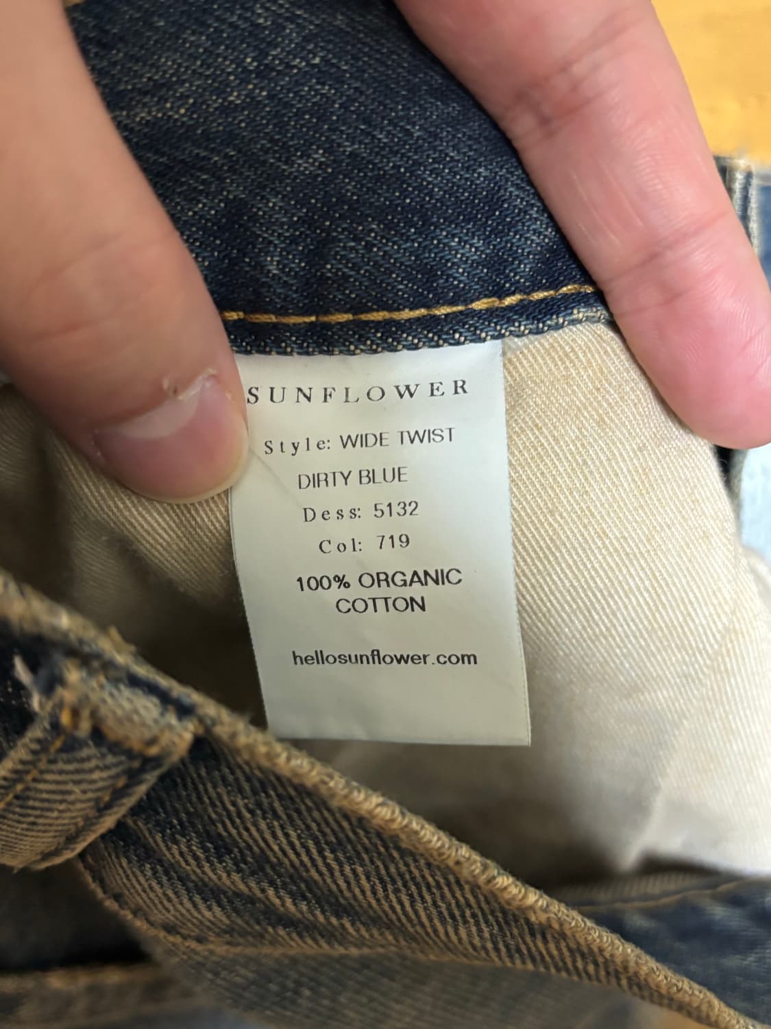 Sunflower 와이드 트위스트 데님 상품이미지5