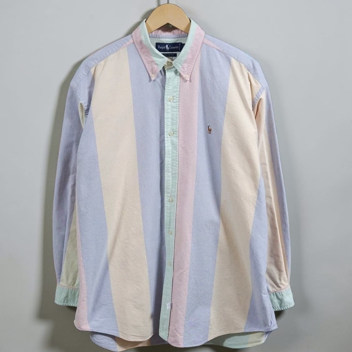 110 POLO 폴로 랄프로렌 1990년대 옥스포드 스트라이프 셔츠 상품이미지1