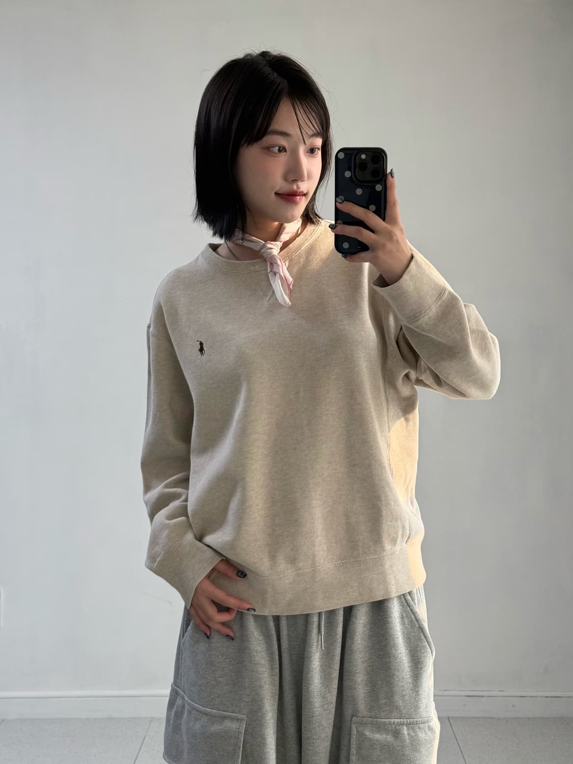 폴로 베이지 니트 맨투맨 상품이미지4