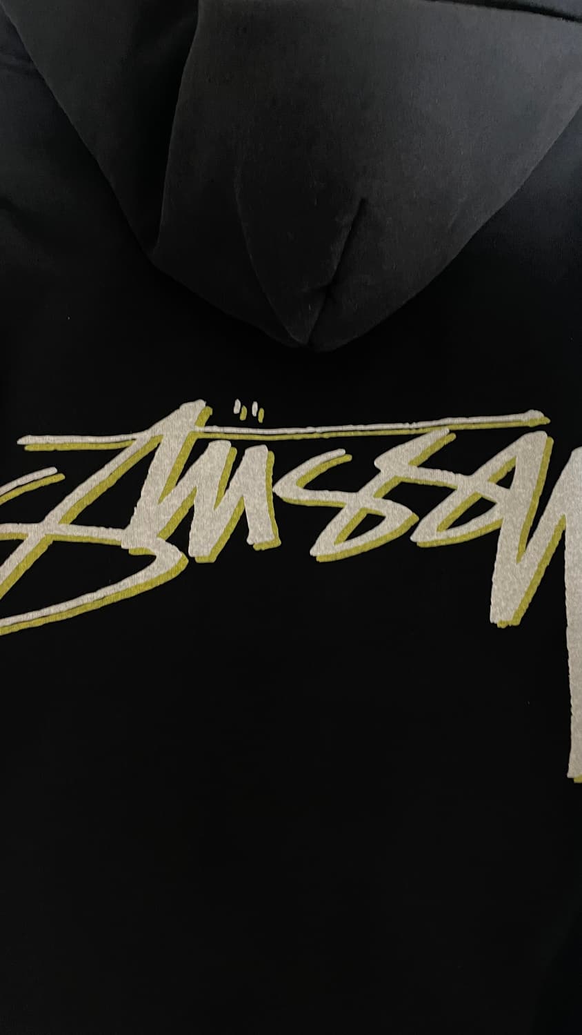 L) 스투시 아워레가시 후드티 음양 블랙 옐로우 상품이미지4