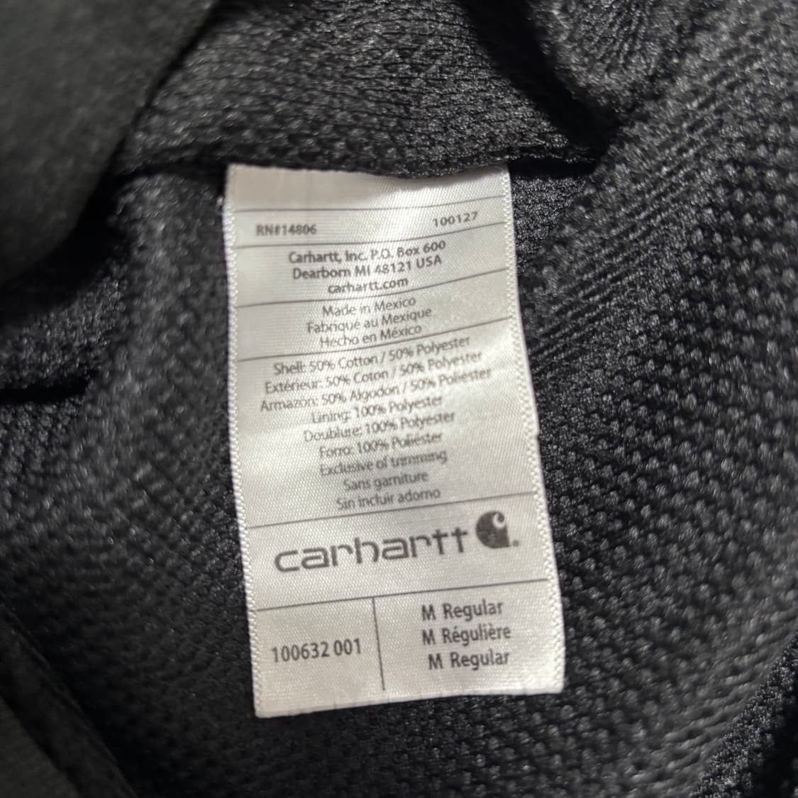 칼하트 블랙 후드집업 상품이미지5