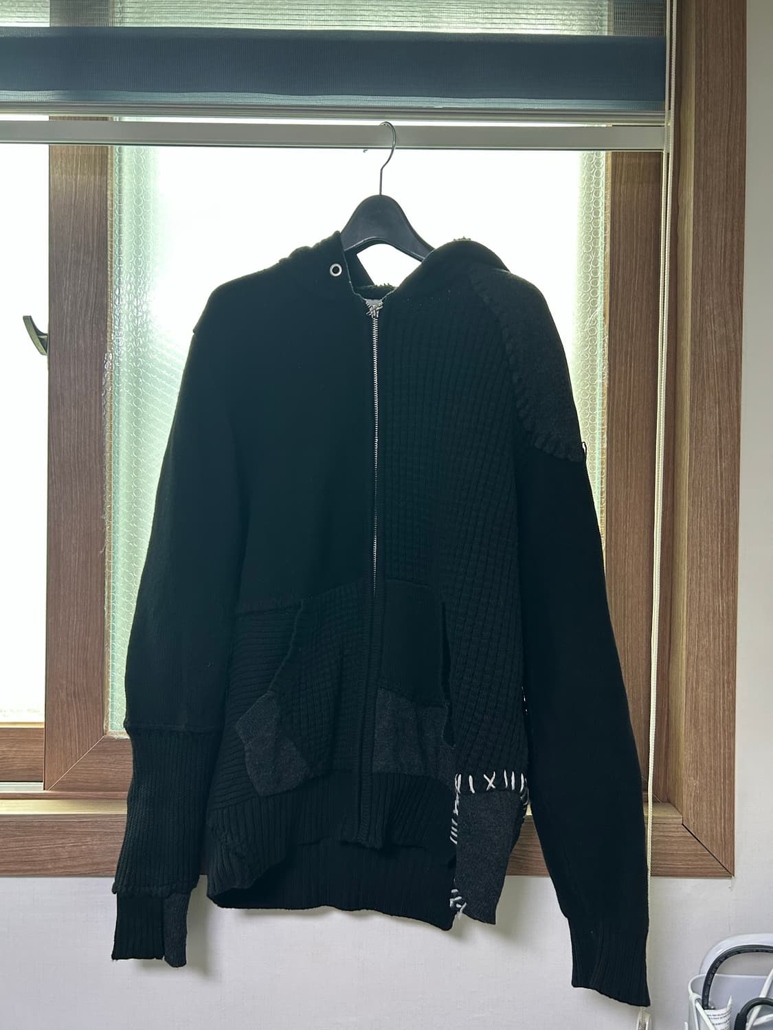 Diesel 블랙 후드 집업 상품이미지1