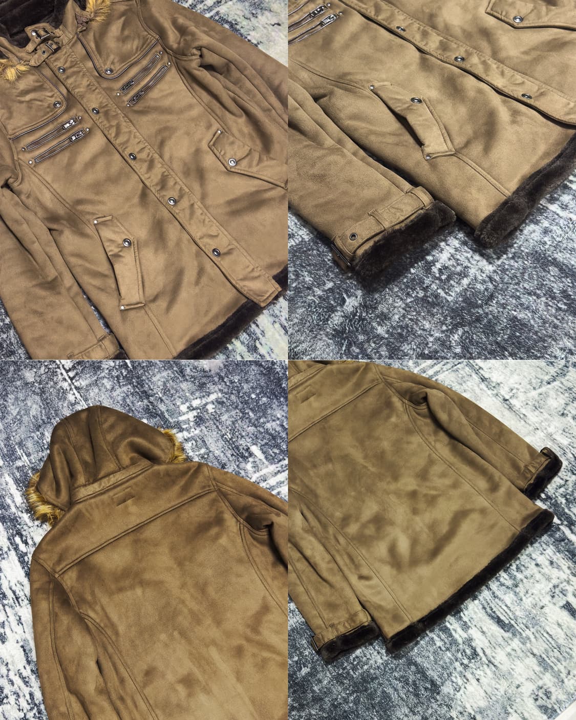 {GILEVANS} Brown Faux Fur Hood Jacket 상품이미지4