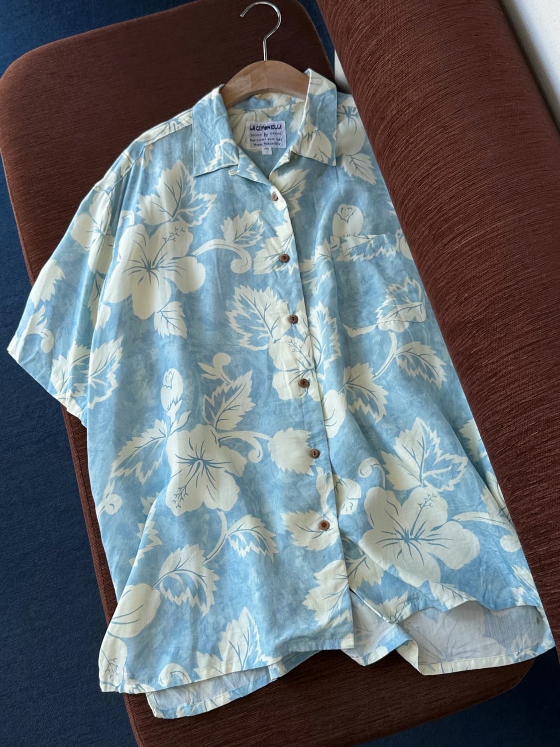 100% rayon design patterned H/S shirt 상품이미지1