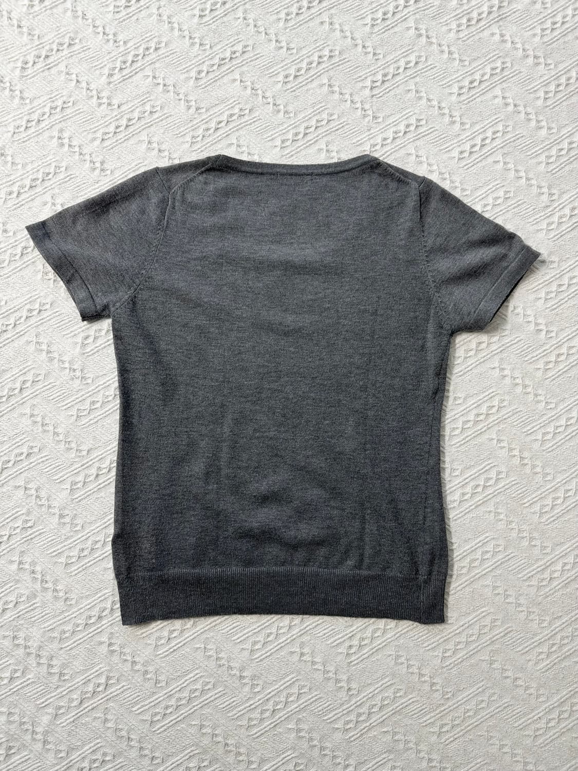 아가일 하프 슬리브 니트 셔츠 탑 2pcs SET 상품이미지6