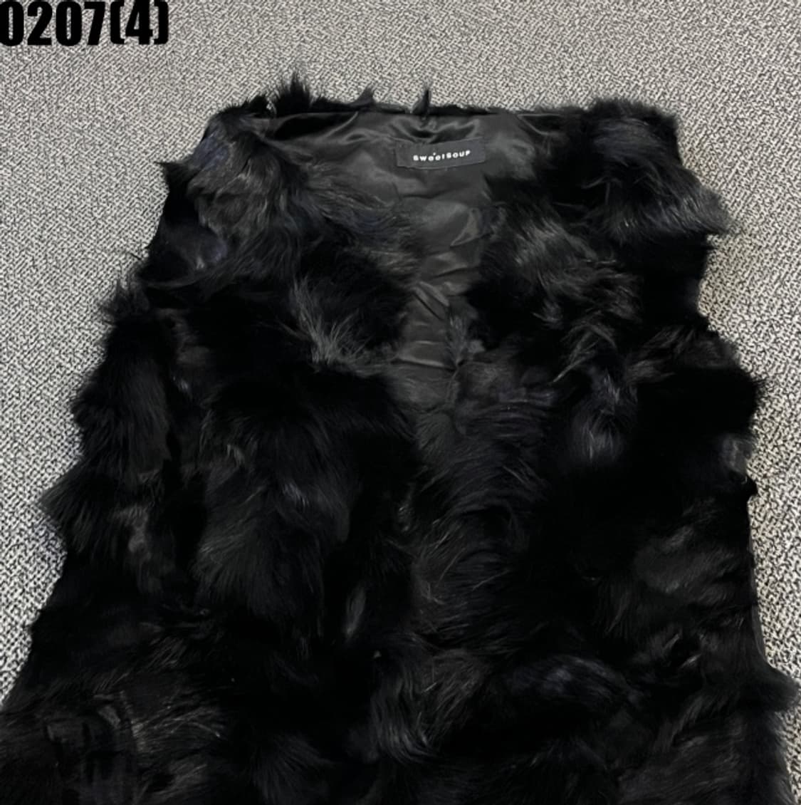 [55] 스위트숲 블랙 밍크 폭스 퍼 롱 조끼 0207(4) 상품이미지2