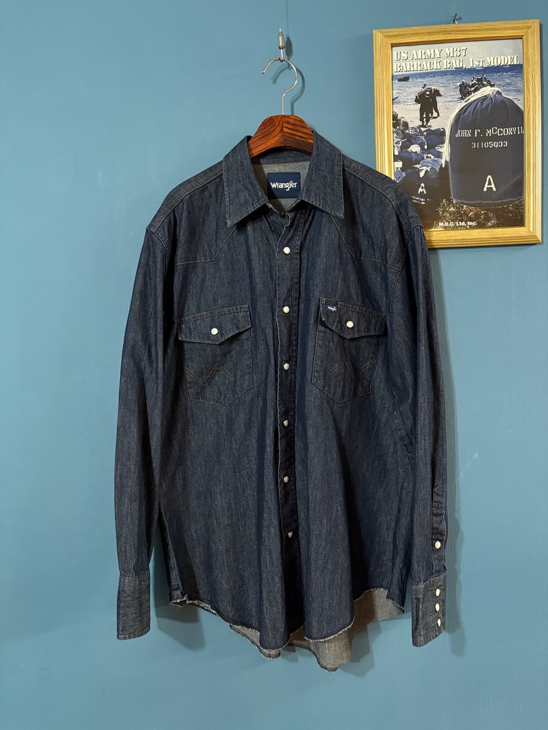 00‘s Wrangler Denim Western Shirt. 상품이미지1