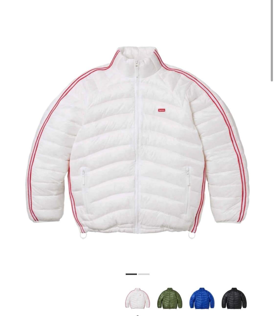 슈프림 마이크로 다운 자켓 화이트 경량패딩 상품이미지1