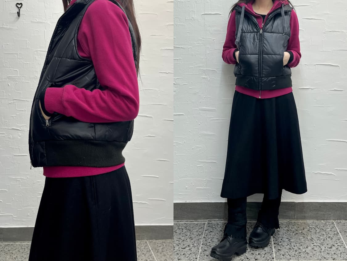 black quilted vest 상품이미지1
