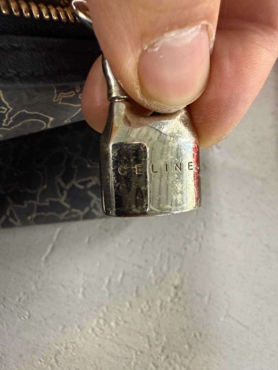 올드 셀린느 정품 설키로고 미니 보스턴 가방 상품이미지4