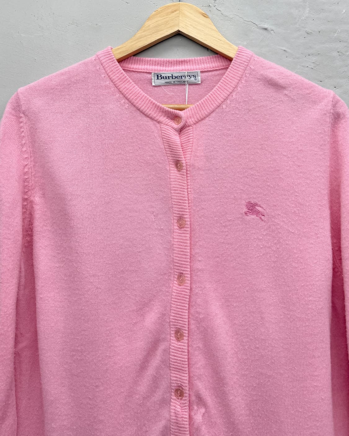 버버리 90s 라운드넥 코튼 니트 가디건 상품이미지2