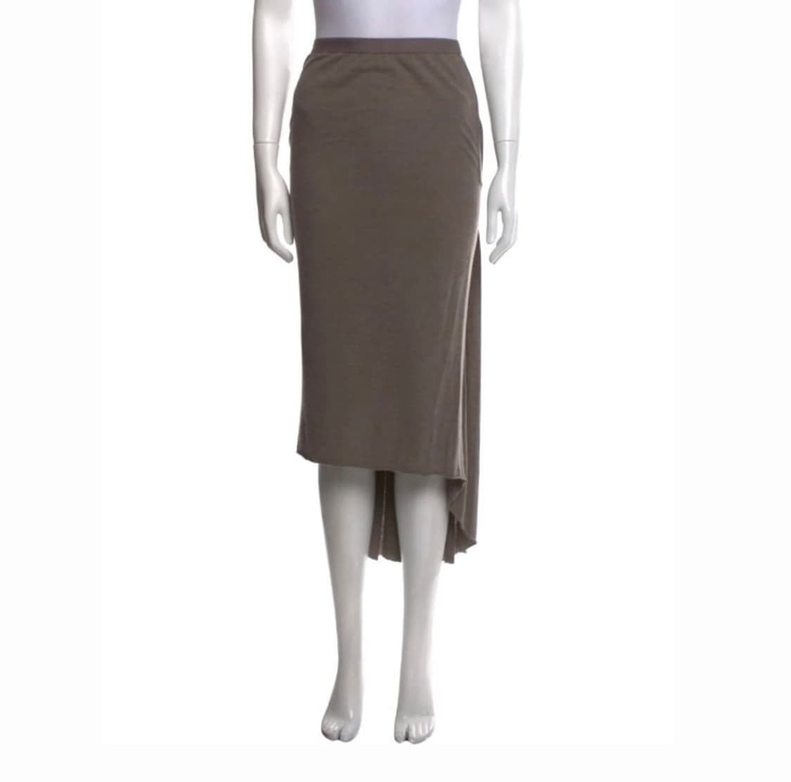 릭오웬스 릴리스 백 플리츠 드레이핑 미디 스커트 상품이미지3