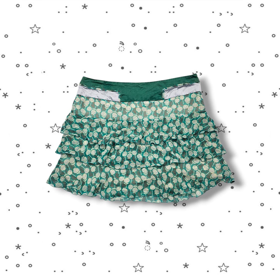 38 MCGINN 매긴 그린 캉캉 쉬폰 스커트 상품이미지1