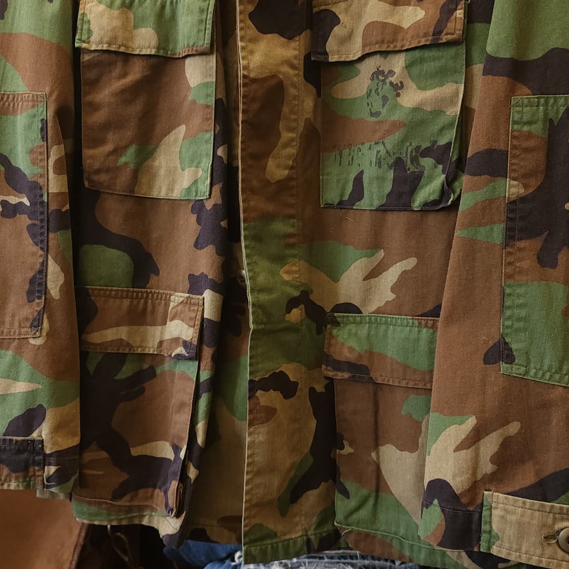 90s 미군 우드랜드 카모셔츠 BDU 미디움 레귤러 상품이미지9