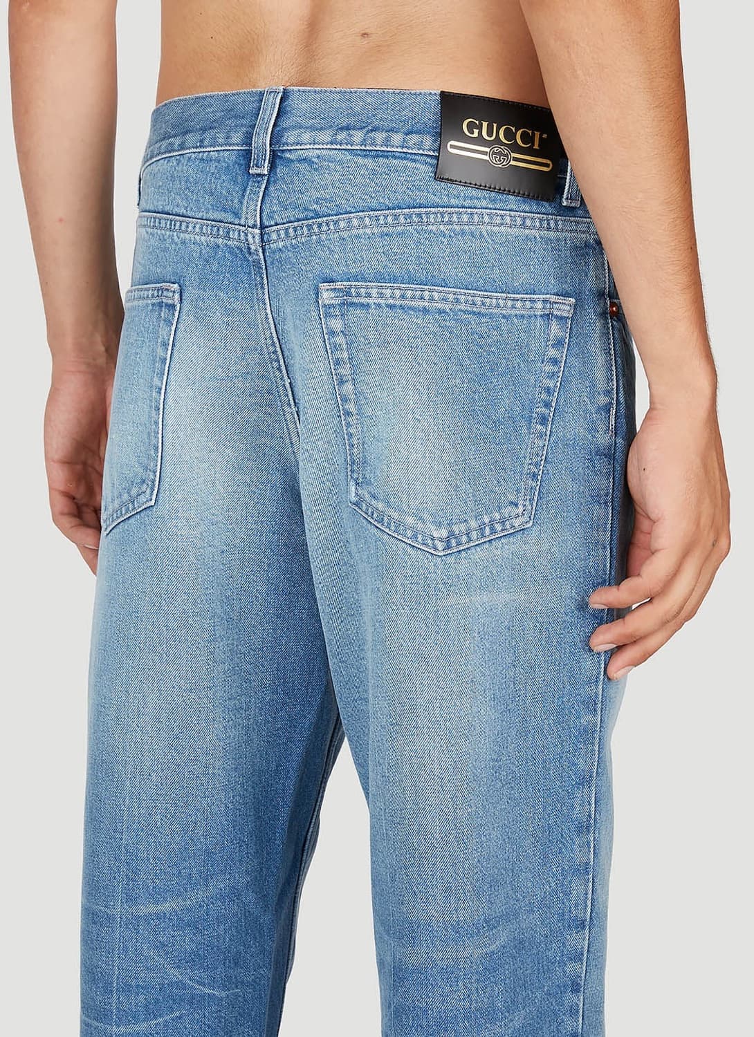 구찌 로고 패치 캐럿핏 데님 31 상품이미지9