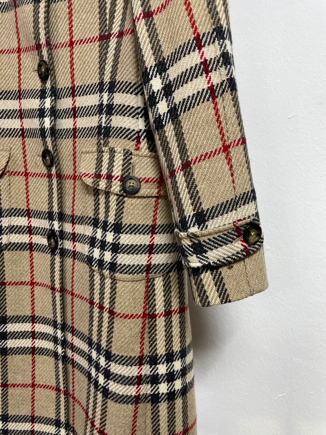 버버리 우먼스 노바체크 울 롱코트 (on.41)   상품이미지4