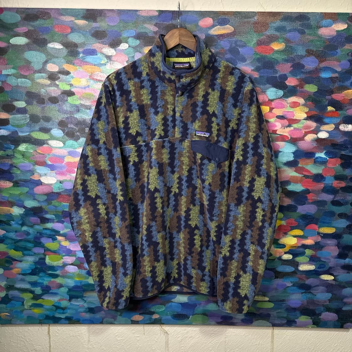 10s 파타고니아 신칠라 스냅-T 블루/그린/브라운 니카라과 상품이미지1