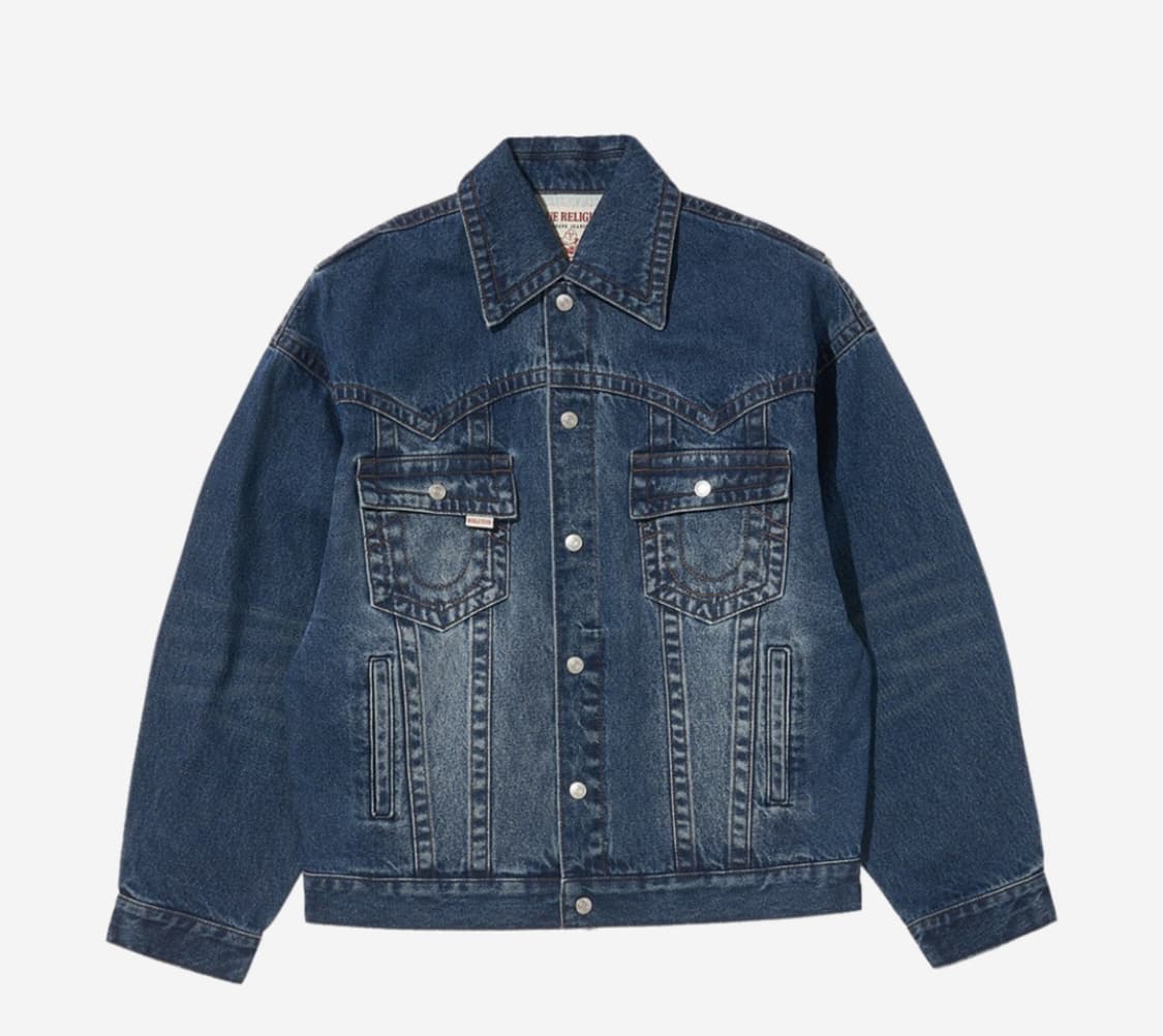 새상품(L,XL)트루릴리젼 데님 트러커 자켓 인디고 상품이미지4