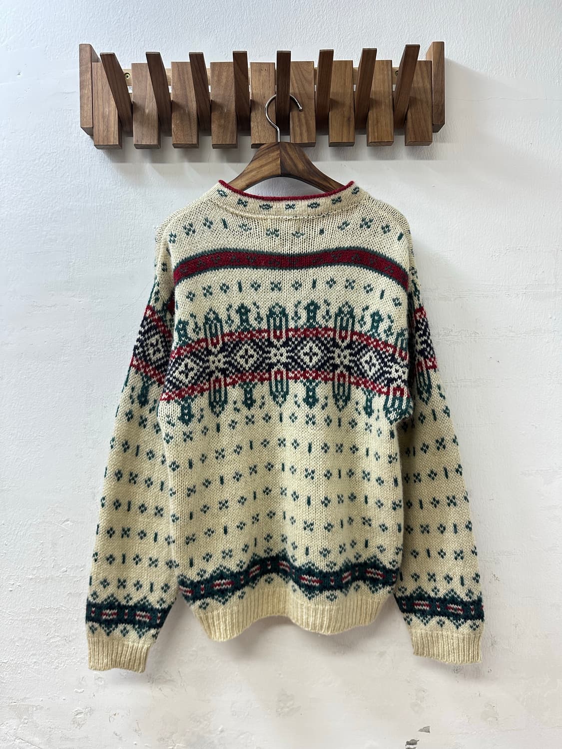 L.L.Bean 엘엘빈 페어아일 헨리넥 울 니트 스웨터 상품이미지4