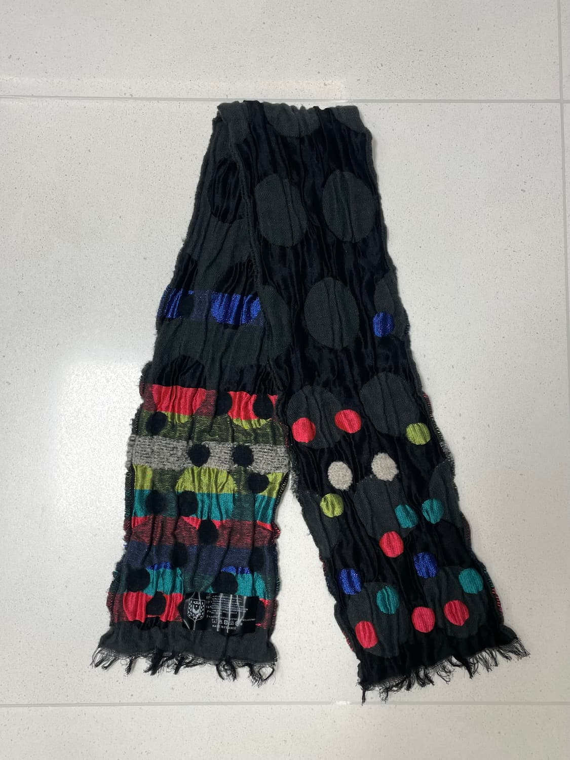 컬러 도트 플리츠 스카프 상품이미지2