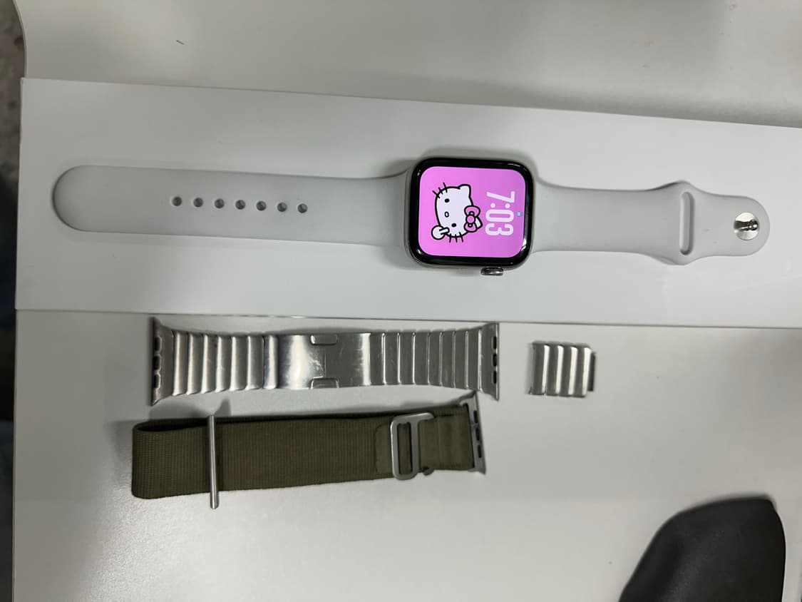 애플워치6 스테인리스44mm 실버(배터리66%) 상품이미지3