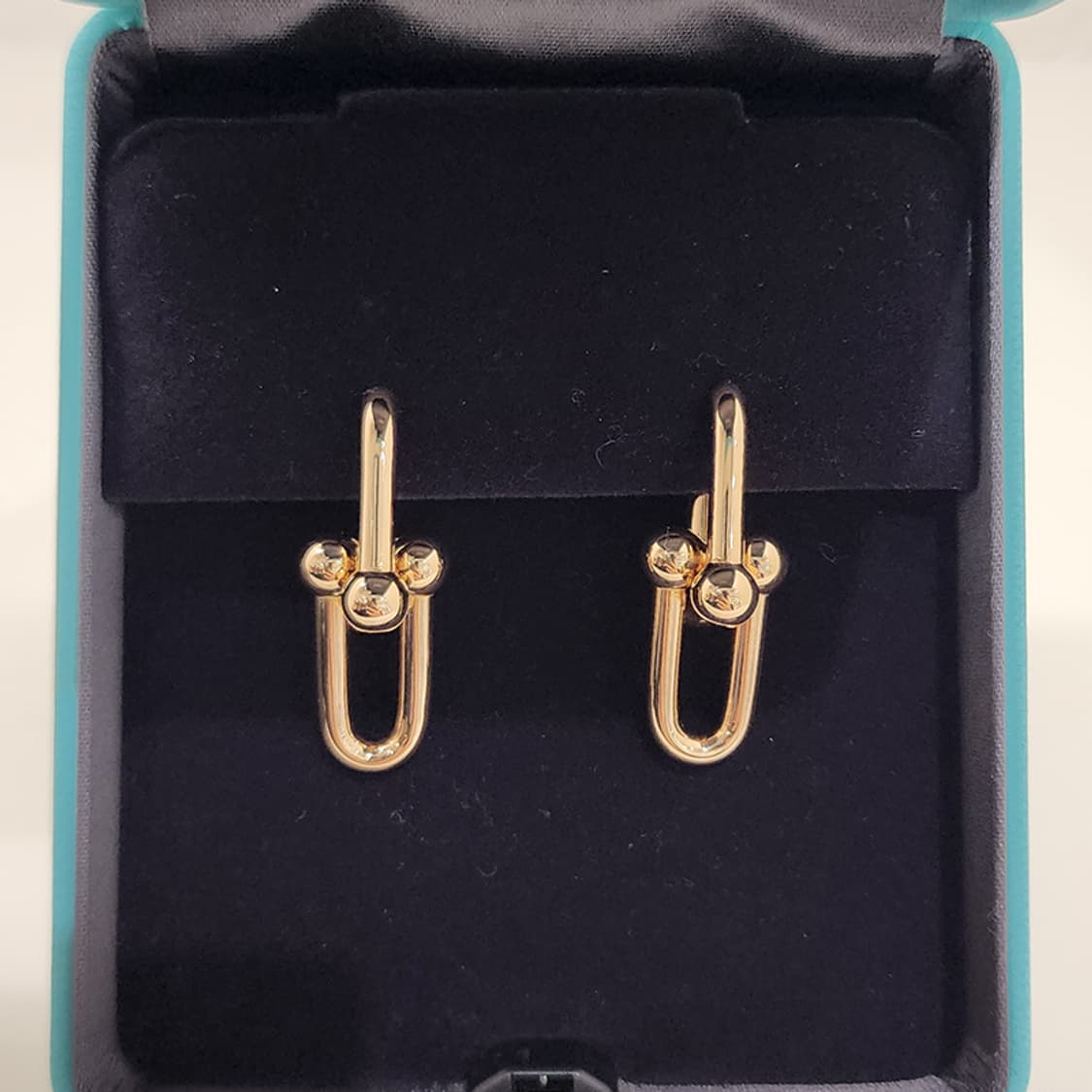 티파니 68533686 하드웨어 링크 이어링 라지 로즈골드 상품이미지3