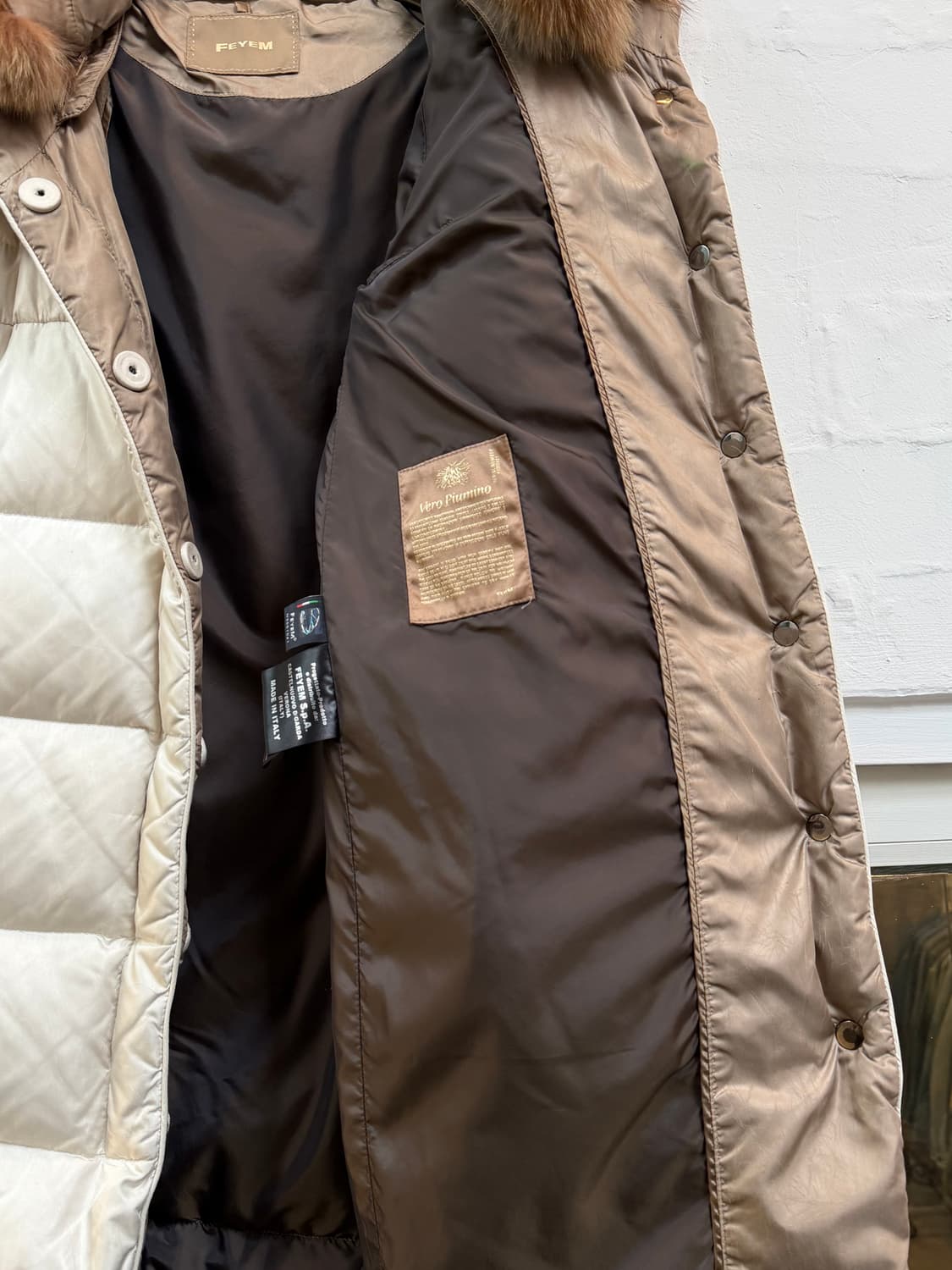 Feyem 리얼 구스 다운 퍼 후드 패딩 파카 38 상품이미지5