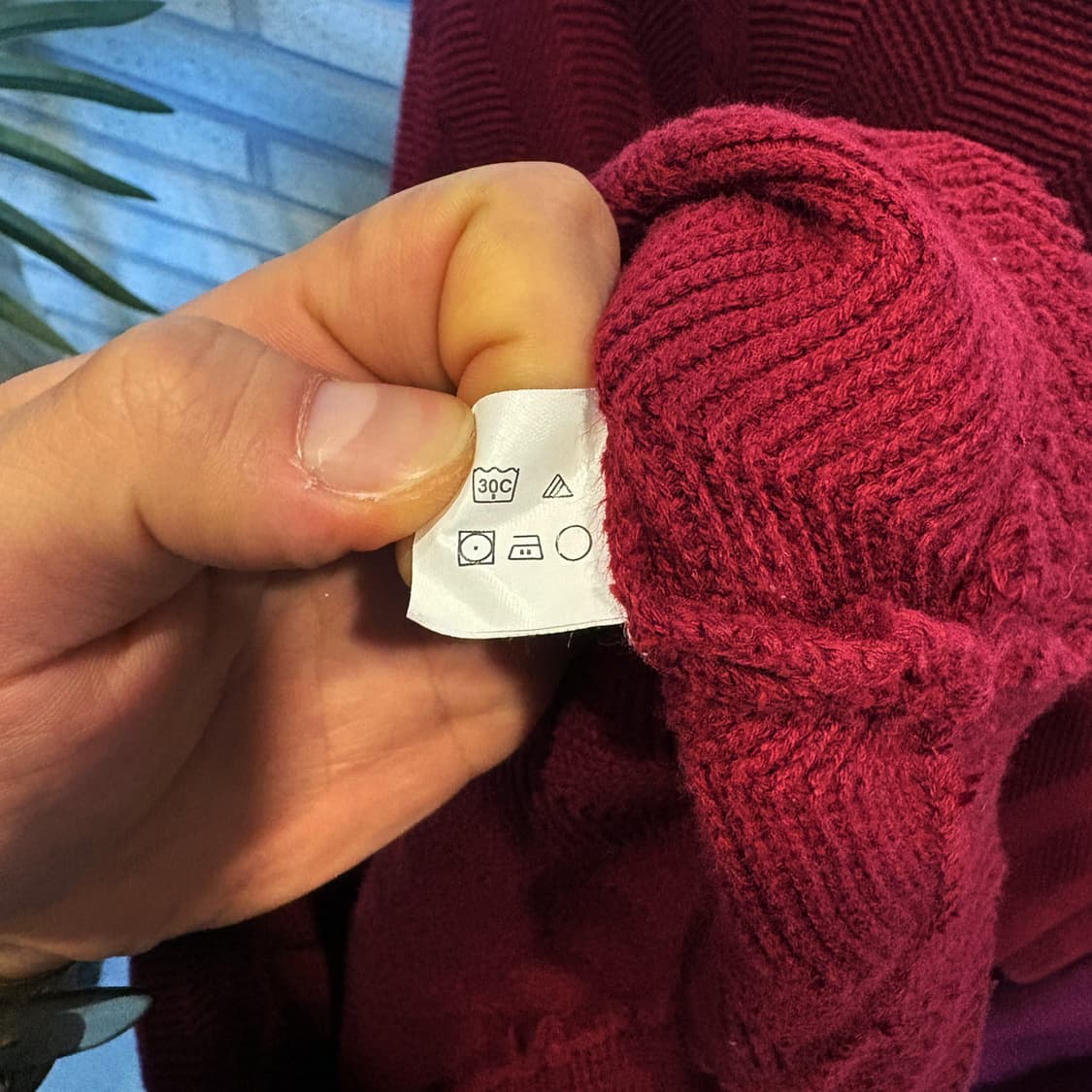 CHAPS 폴로 챕스 헤링본 패턴 라이닝 크루넥 코튼니트 월계수 디테일 상품이미지9