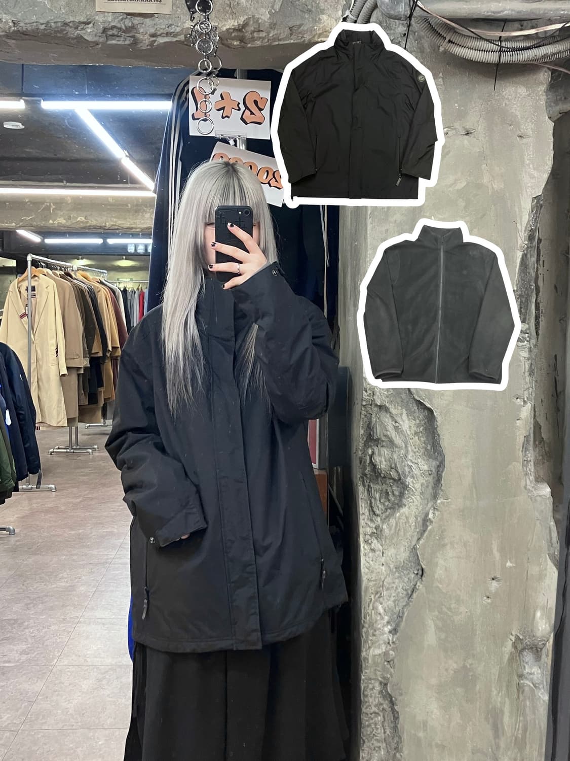 팀버랜드 점퍼 + 플리스 블랙 차콜 L  #csz3448 상품이미지1