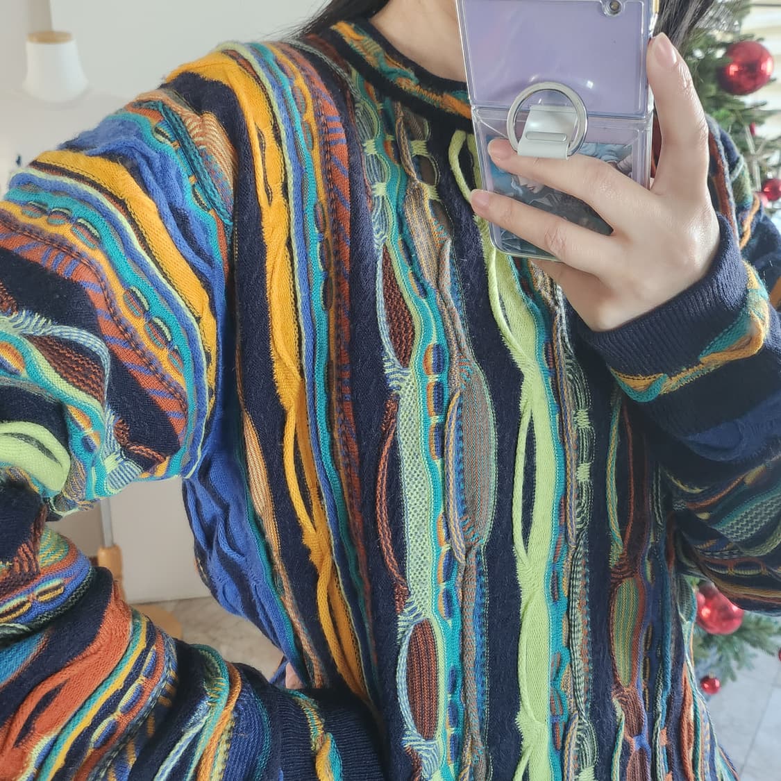 빈티지 케이블 니트 여성 쿠지스타일 상품이미지6