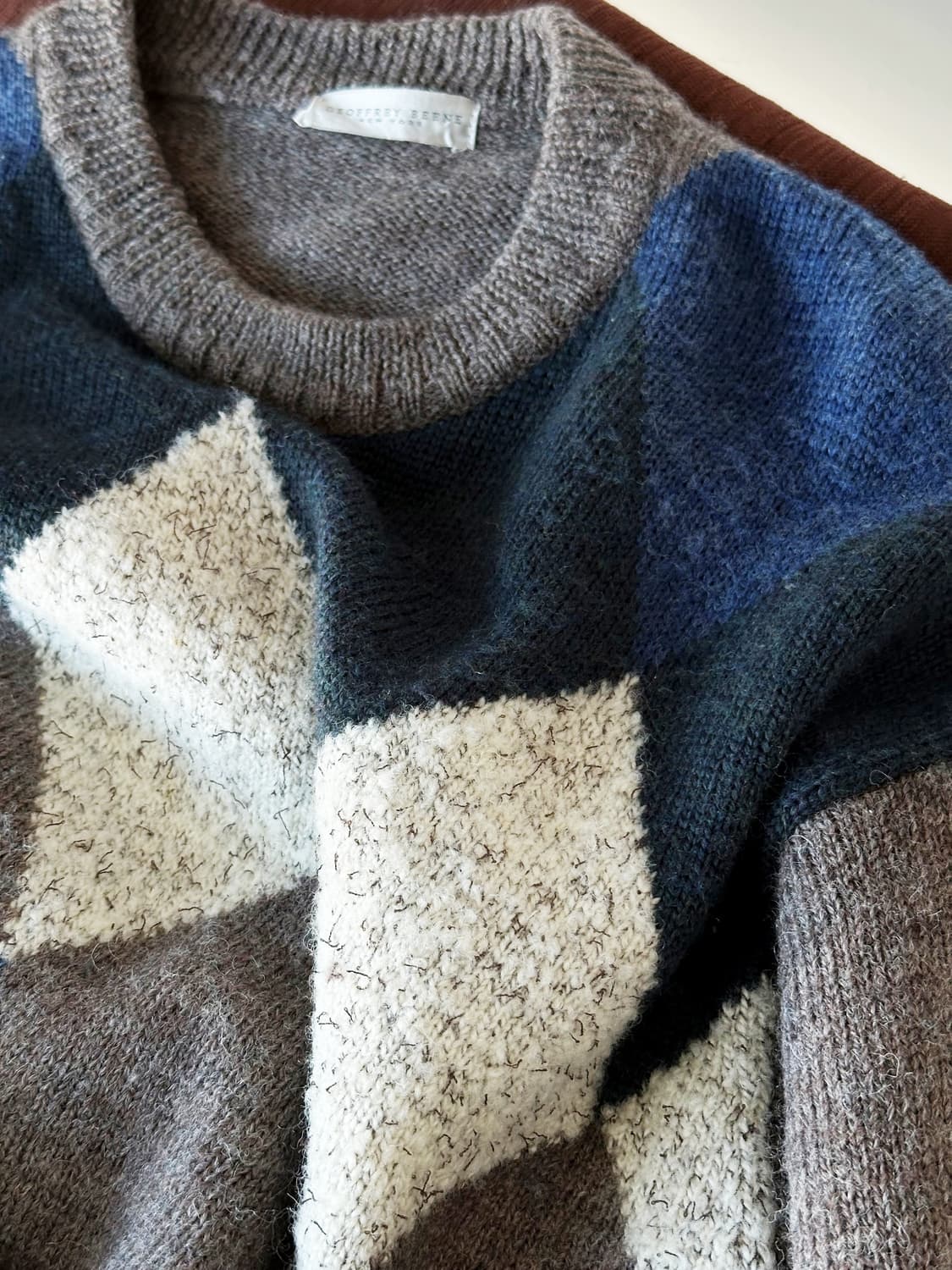 Design pattern wide knit P/O 상품이미지2