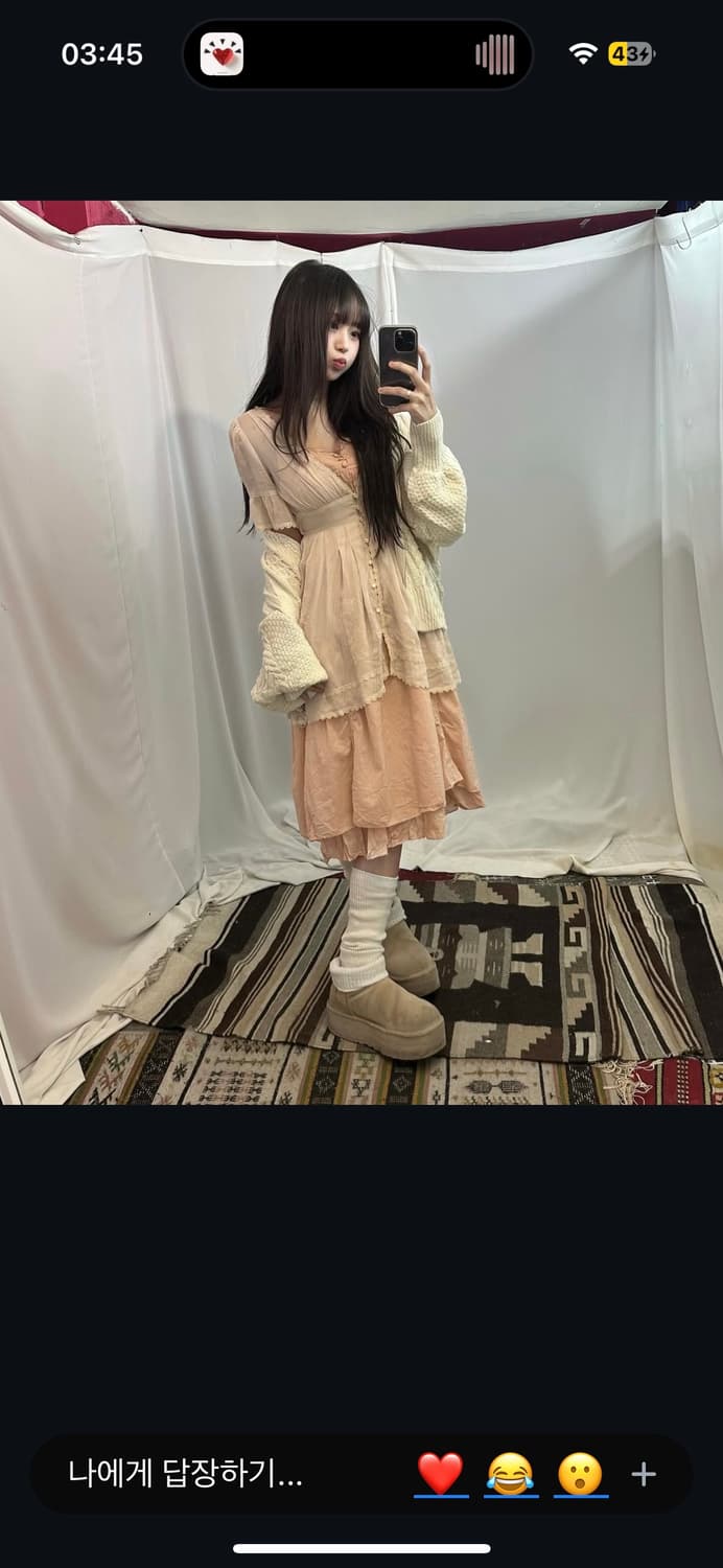 스윙잉서울 빈티지 코랄 원피스 상품이미지3