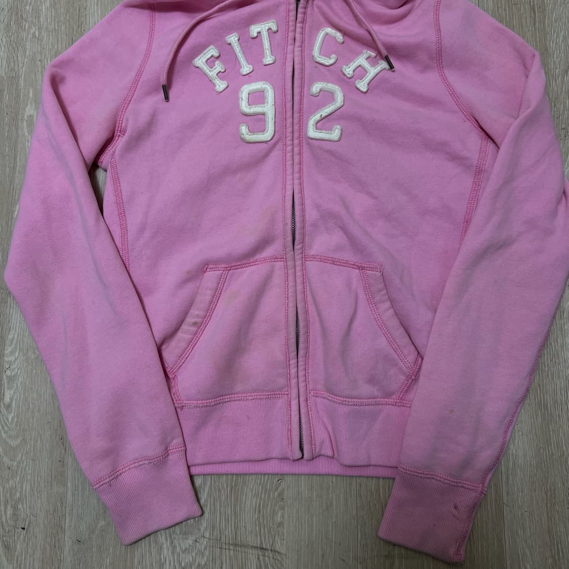 아베크롬비 여성 빅로고 핑크 후드집업 L  상품이미지3