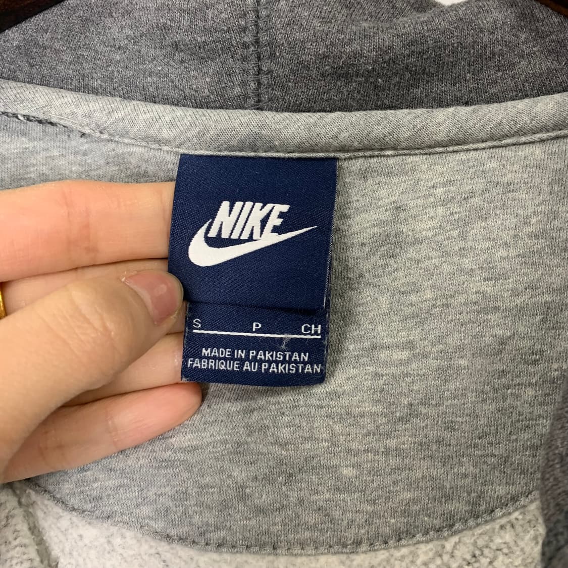 나이키 00s 스우시 그레이 기모 후드집업 상품이미지6